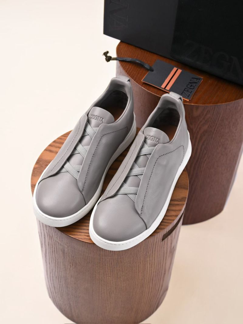 Мужские кеды ZEGNA серые