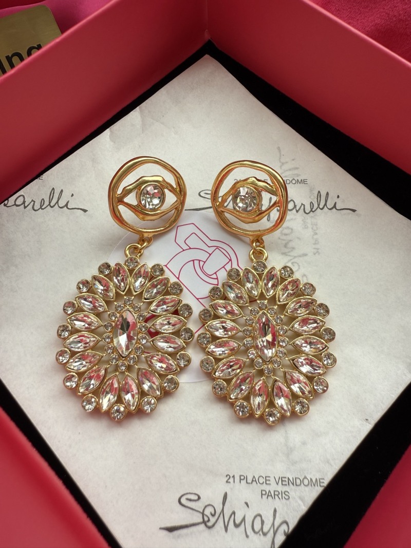 Серьги Schiaparelli с кристаллами