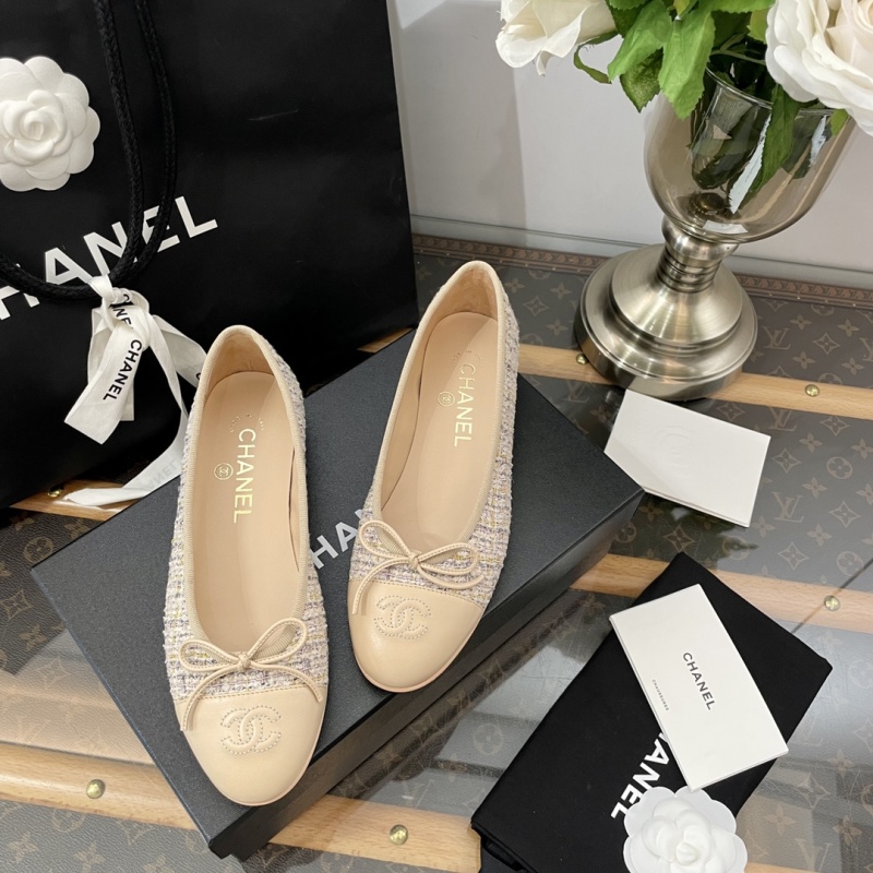 Балетки женские классические с бантом Chanel