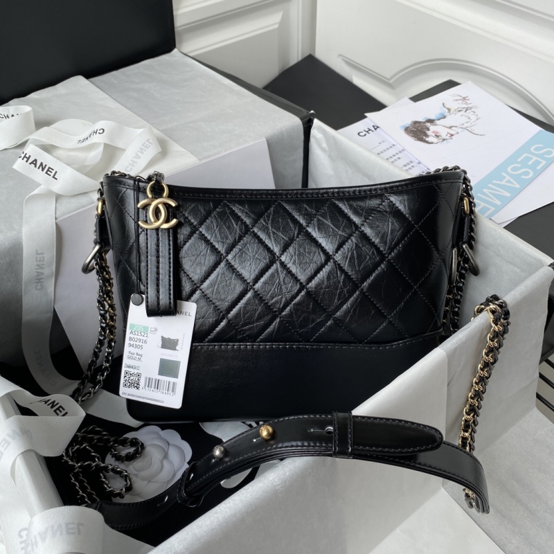 Черная сумка через плечо Chanel Gabrielle