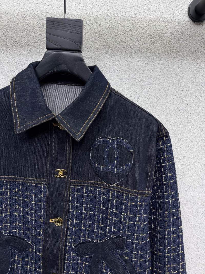 Джинсовая куртка в стиле маленькой Шанель Chanel