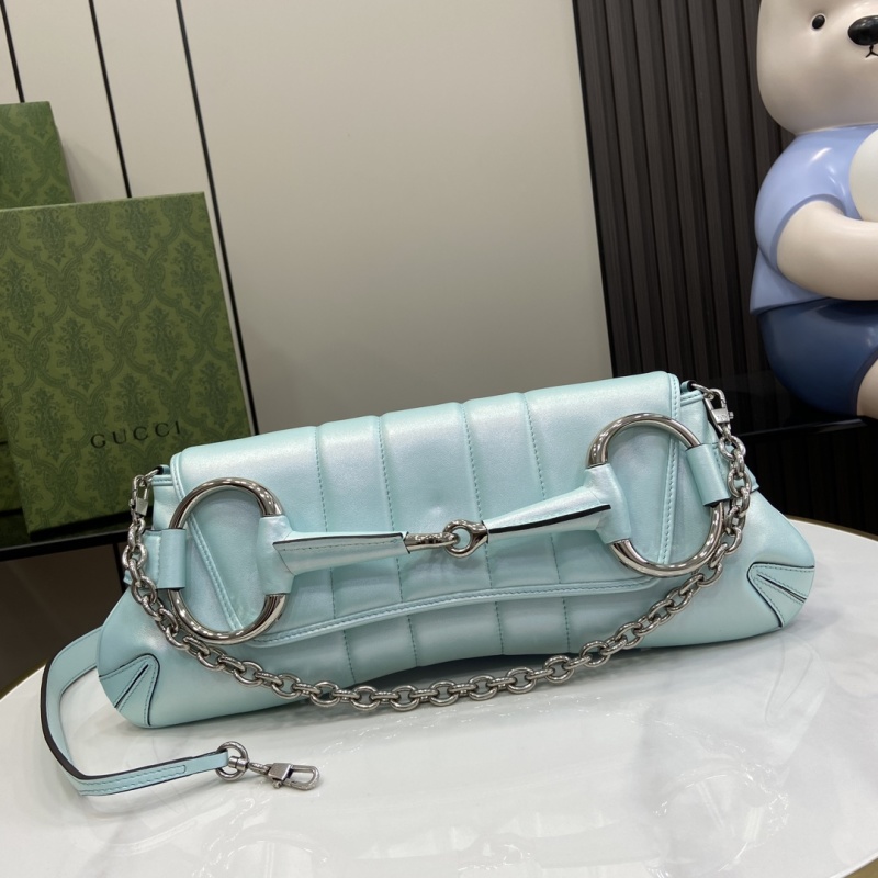Сумка Gucci 764255 бирюзовая с цепочкой
