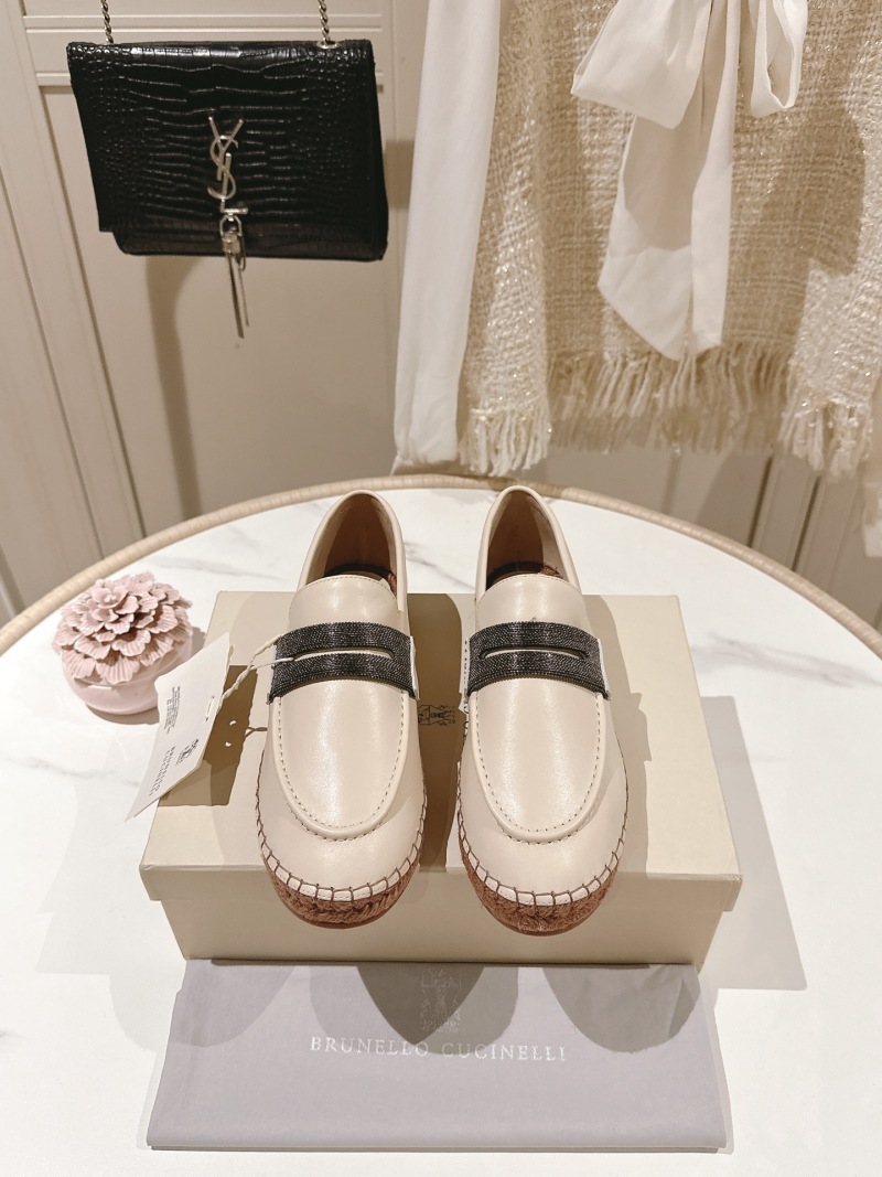 Женские слипоны Brunello Cucinelli из кожи