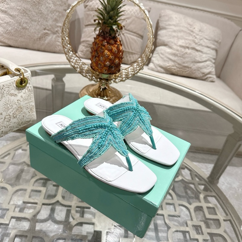 Белые сандалии AQUAZZURA с вышивкой морская звезда