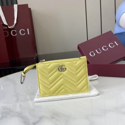 Портмоне Gucci желтое с логотипом