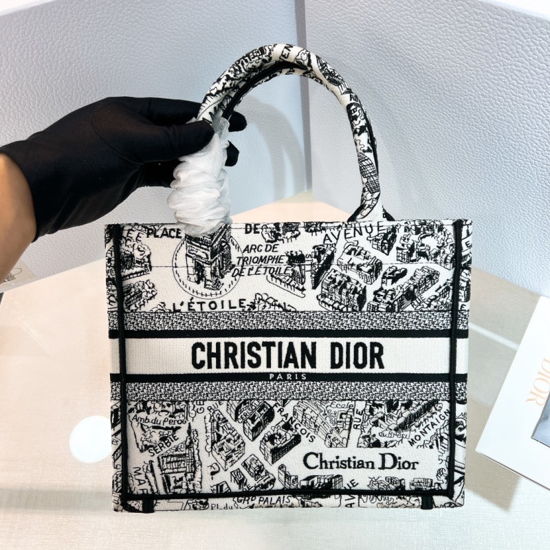 Сумка Christian Dior Book Tote с картой Парижа