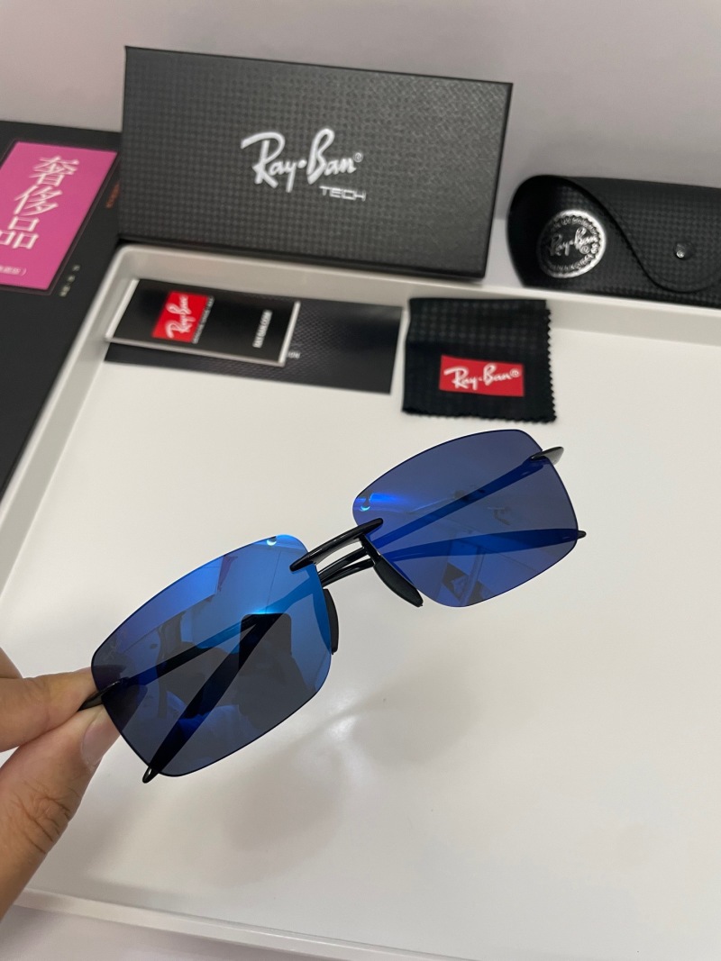 Мужские поляризационные солнцезащитные очки Ray-Ban без оправы