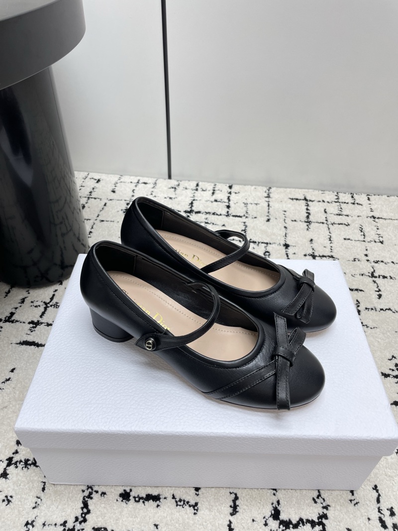 Женские лоферы Dior с бантом и ремешком на щиколотку