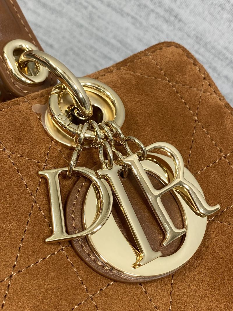 Сумка Dior Lady Dior коричневая замша