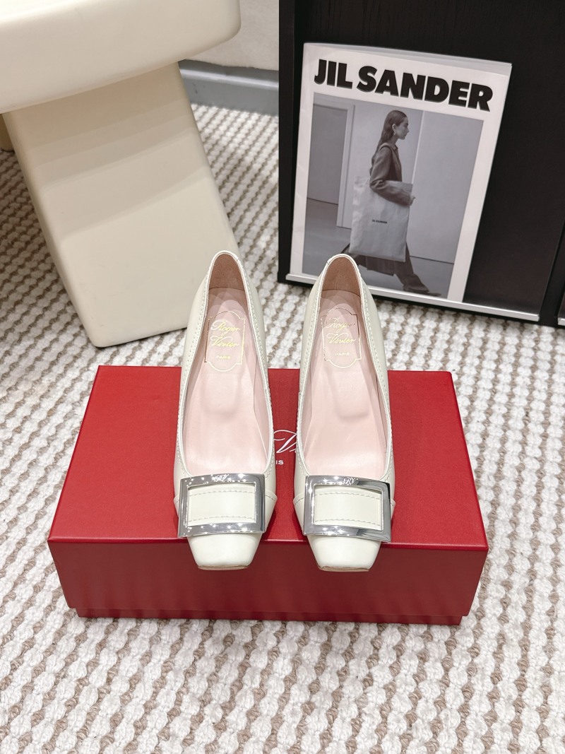 Roger Vivier женские туфли-лодочки с квадратным металлическим декором, белый