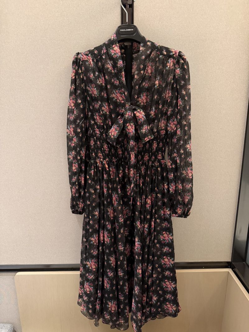 Повседневное платье с цветочным принтом Dolce & Gabbana