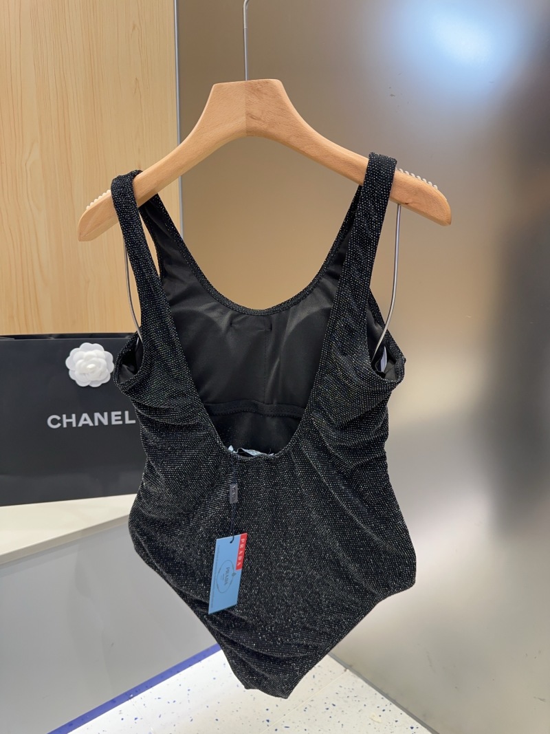Черный купальник со стразами Prada