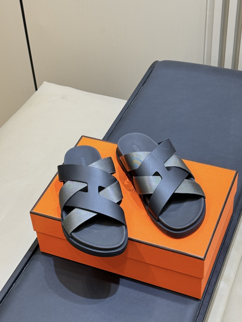 Мужские сандалии Hermès с декоративными вставками