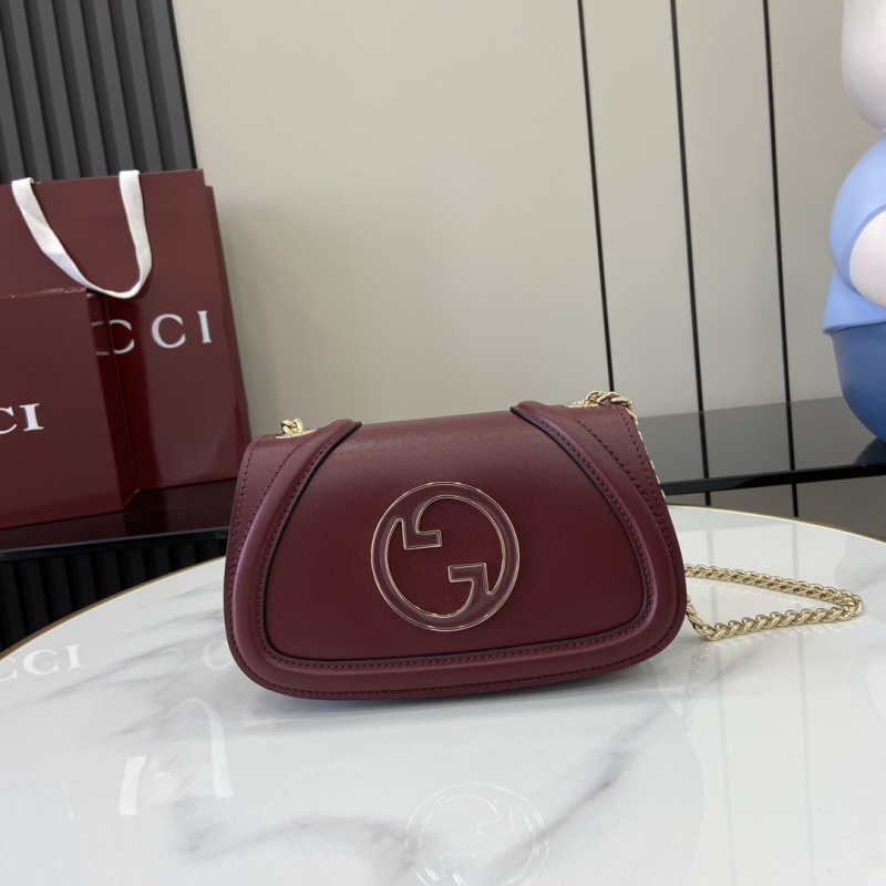 Сумка Gucci бордовая с цепочкой