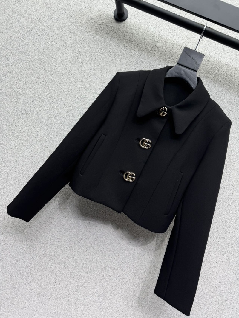 Женский короткий пиджак с металлическими кнопками Gucci