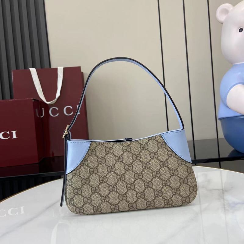 Сумка Gucci с монограммой и голубыми вставками