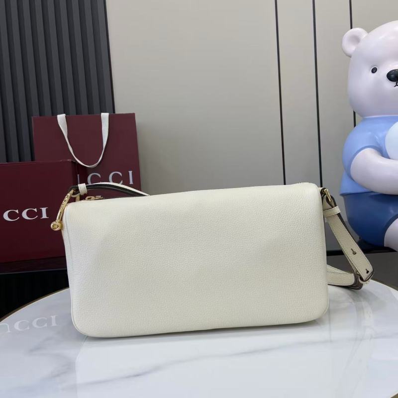 Белое портмоне Gucci с ремешком