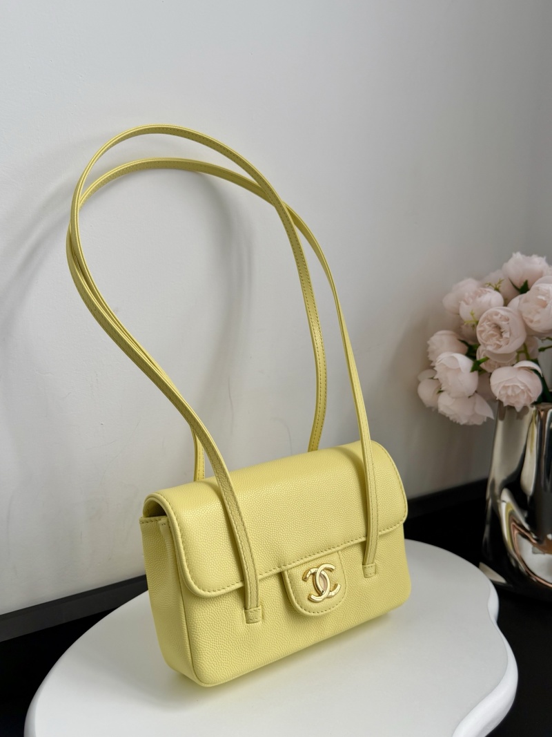 Сумка женская желтая Preppy Coco Chanel