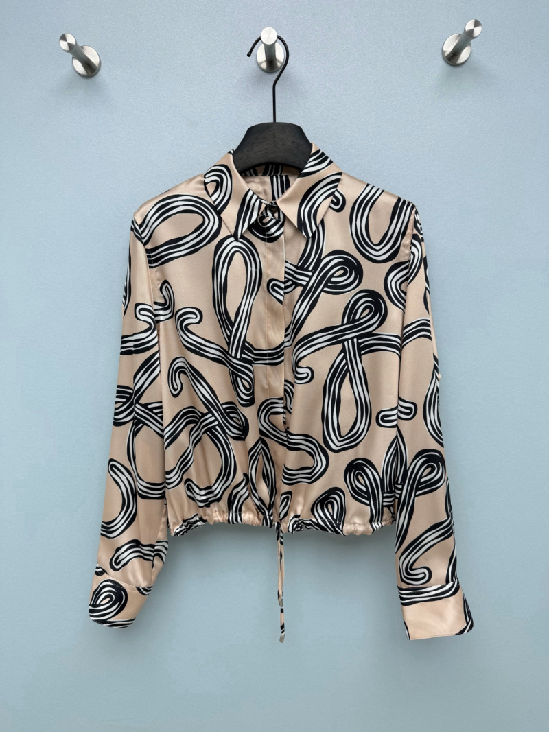 Рубашка с абстрактным принтом и drawstring-резинкой Loewe