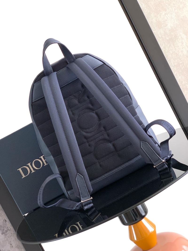 Мини-рюкзак Dior синий с надписью