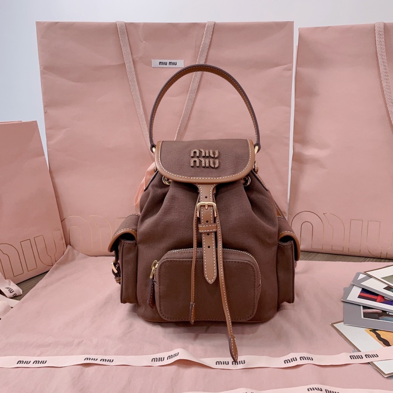 Рюкзак Miu Miu мини коричневый
