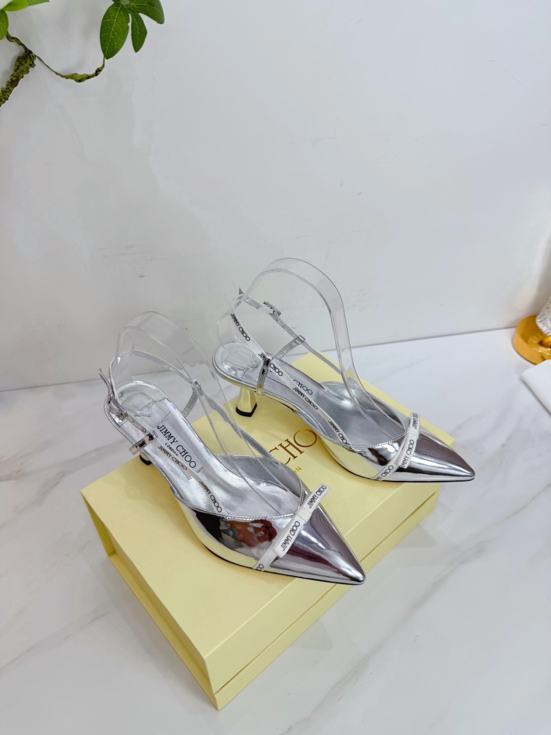 Женские блестящие босоножки на каблуке Jimmy Choo