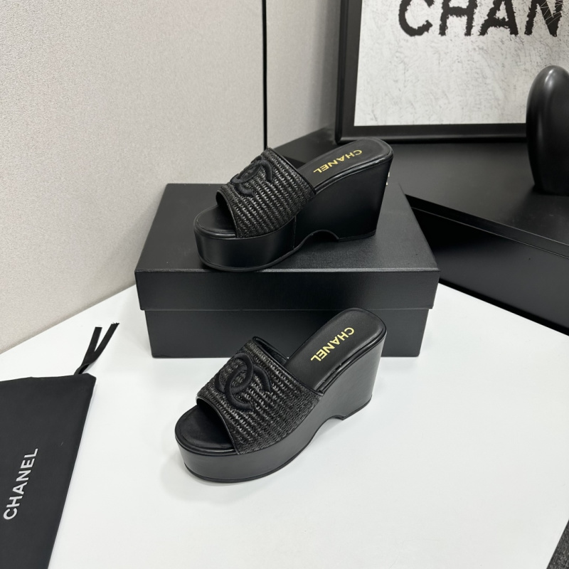 Женские мюли на высокой платформе Chanel