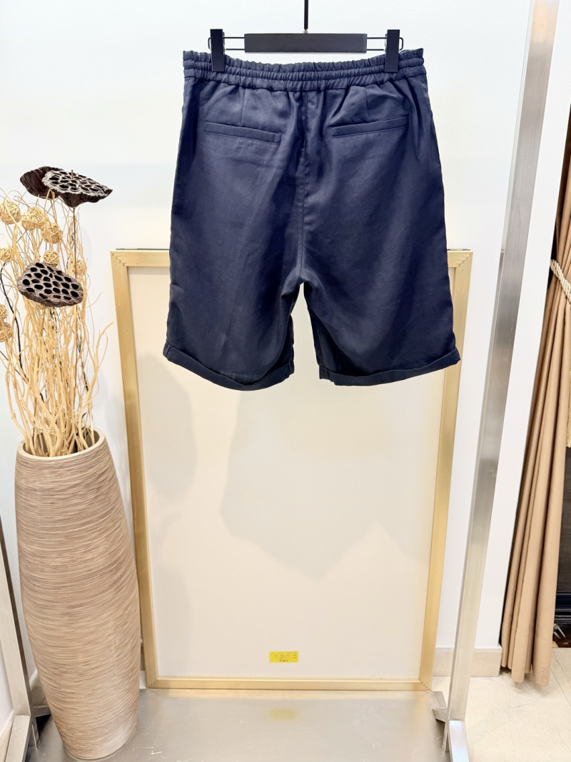 Шорты льняные мужские Brunello Cucinelli синие
