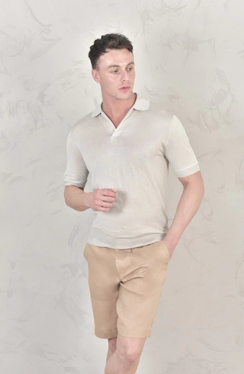 Шорты мужские льняные светлого оттенка Loro Piana