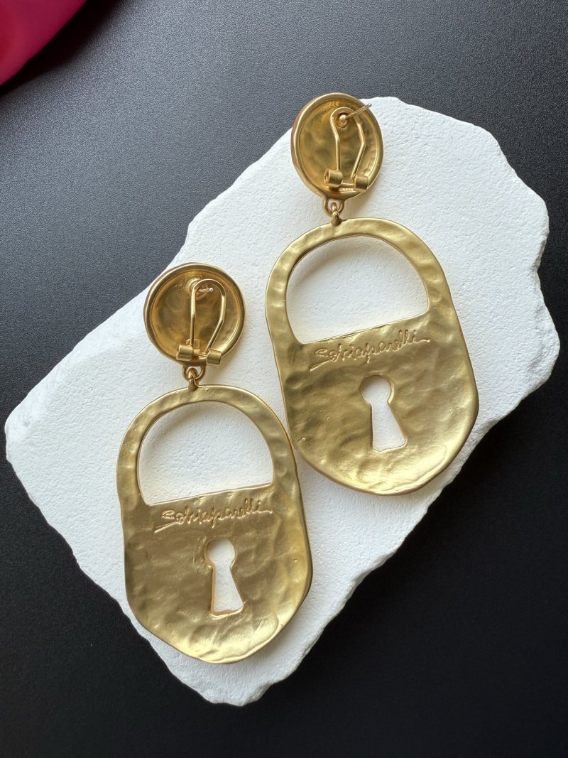 Серьги в виде замков с жемчугом Schiaparelli