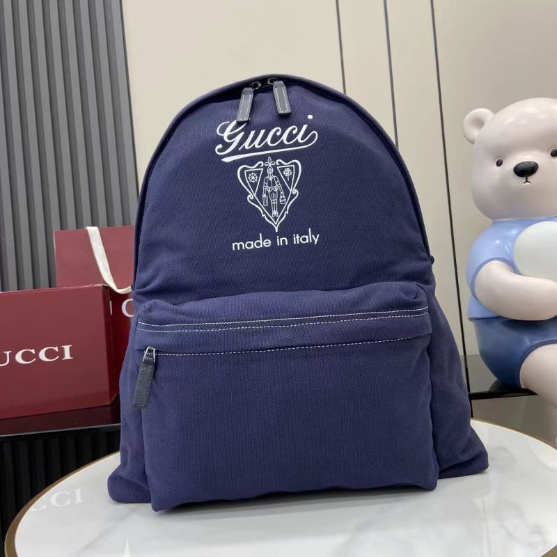 Рюкзак Gucci синий с логотипом