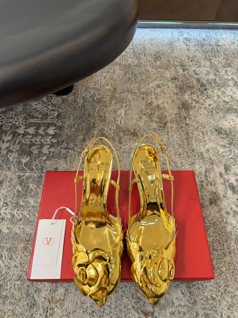 Туфли Valentino Золотые Valentino Garavani