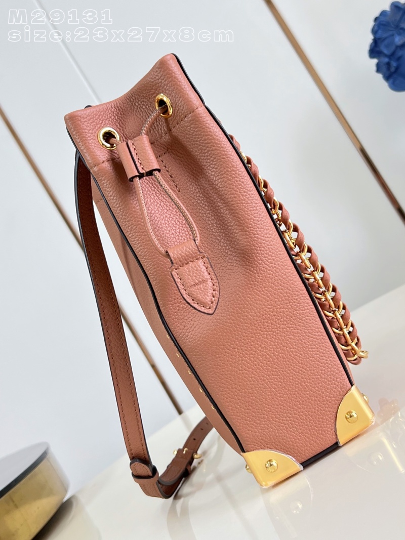 Сумка Louis Vuitton Noé Trunk кораллового цвета с цепочкой