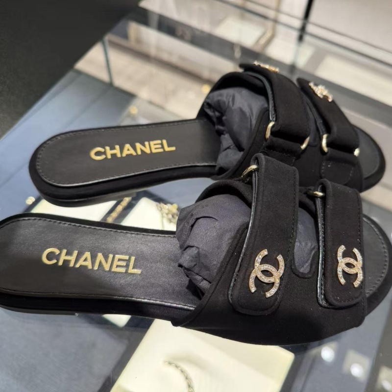 Женские мюли Chanel чёрного цвета