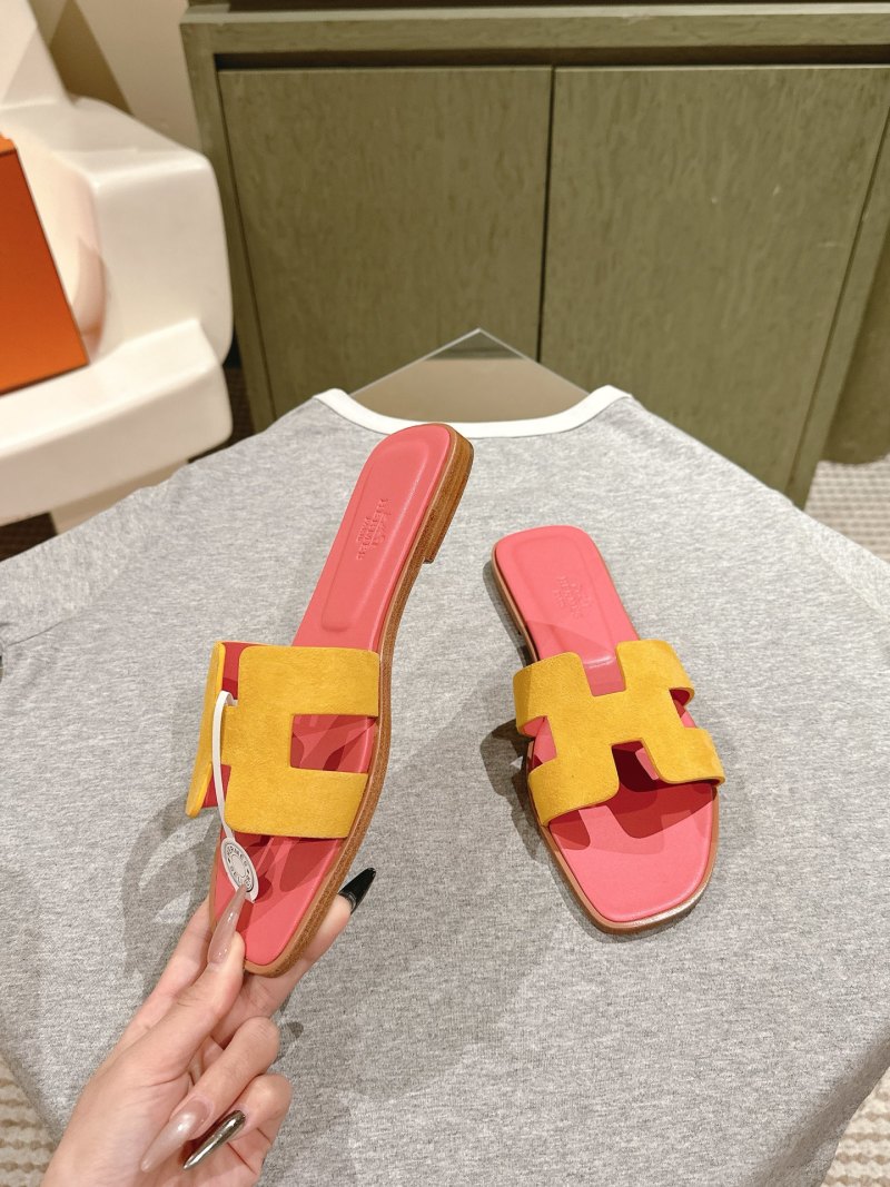 Женские шлёпанцы H-образного дизайна, разноцветные Hermès