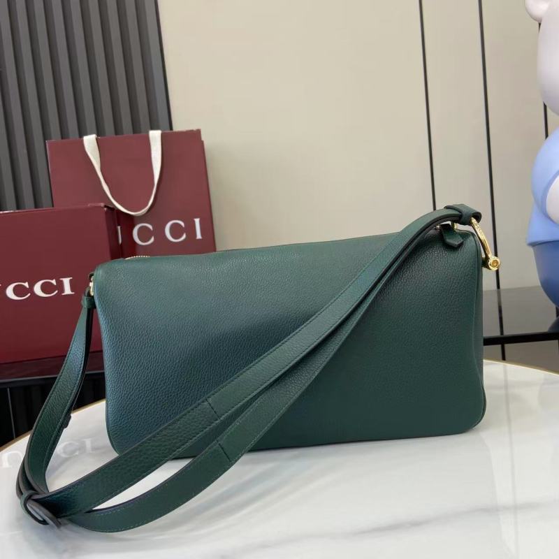 Сумка Gucci зеленая с ремнем