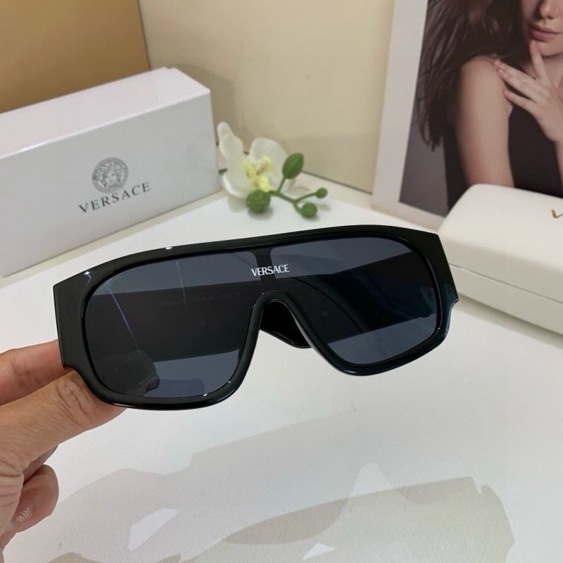 Солнцезащитные очки Versace крупные черный цвет унисекс