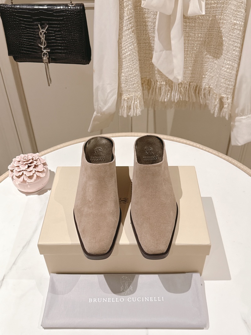 Женские мюли Brunello Cucinelli замшевые