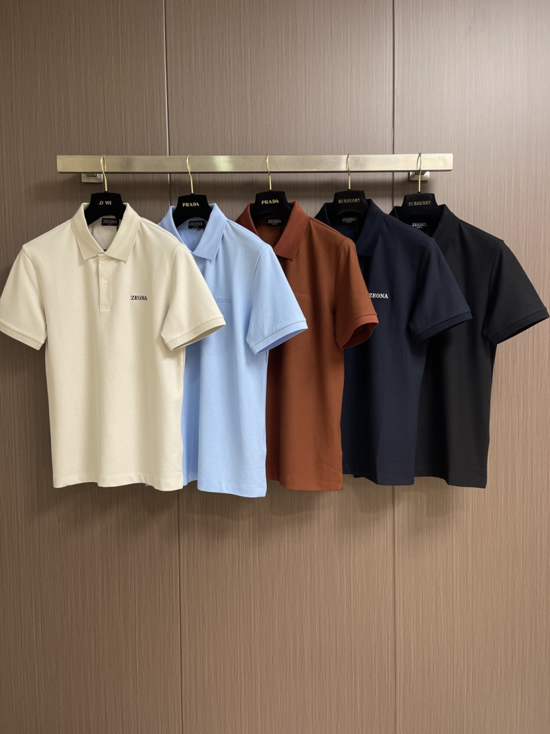Мужская рубашка поло Zegna из хлопка