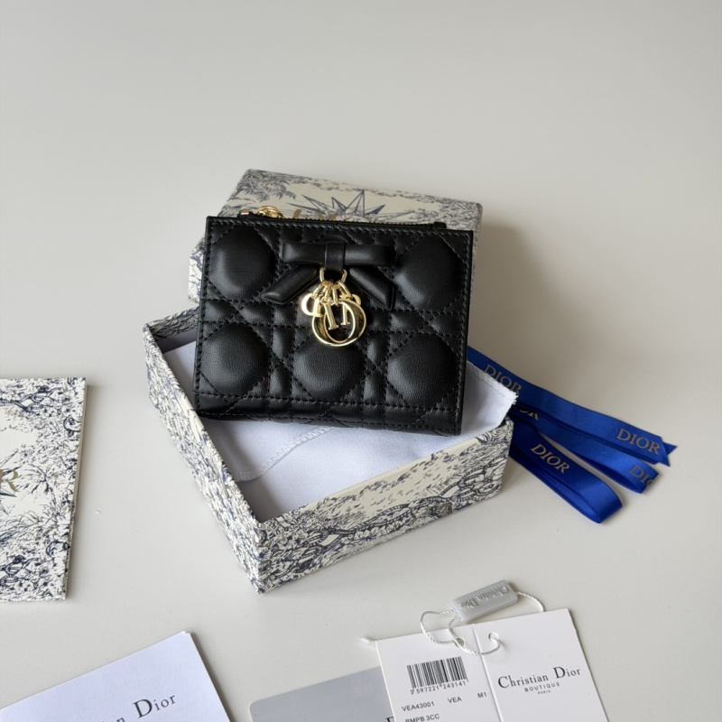 Кардхолер черный с декоративным бантом Dior