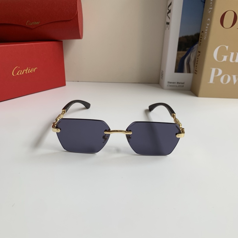 Солнцезащитные очки Cartier без оправы, унисекс