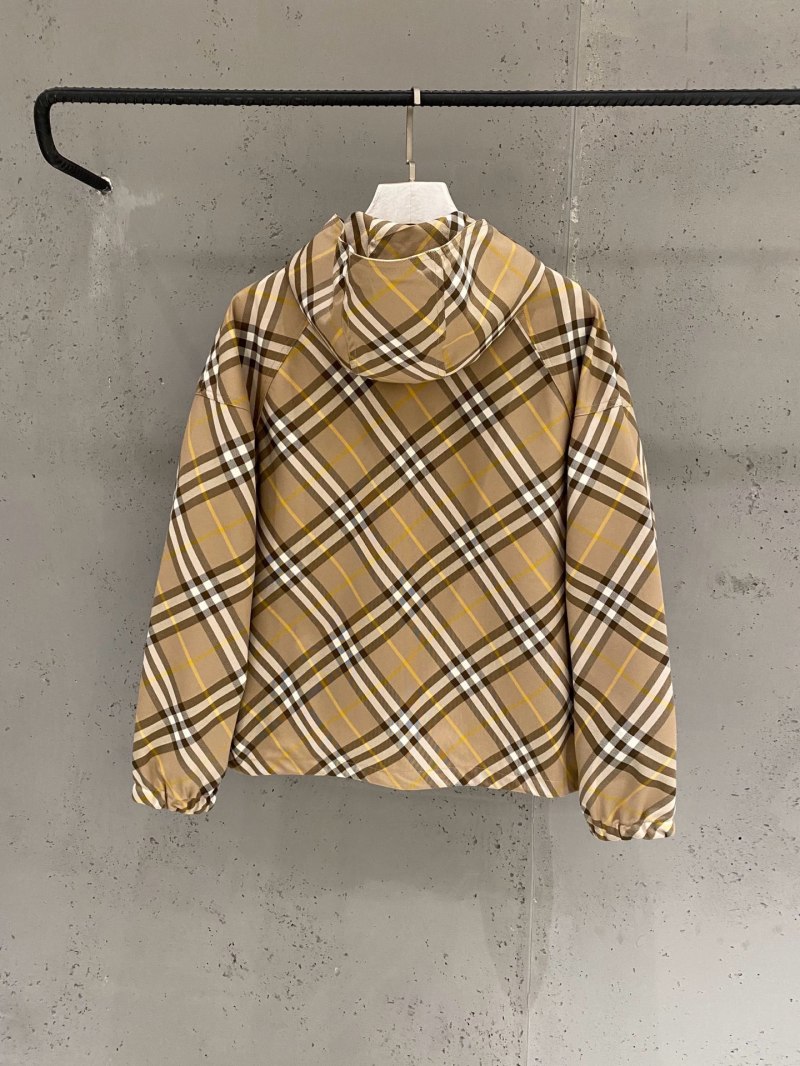 Мужская легкая куртка-ветровка с капюшоном в клетку Burberry