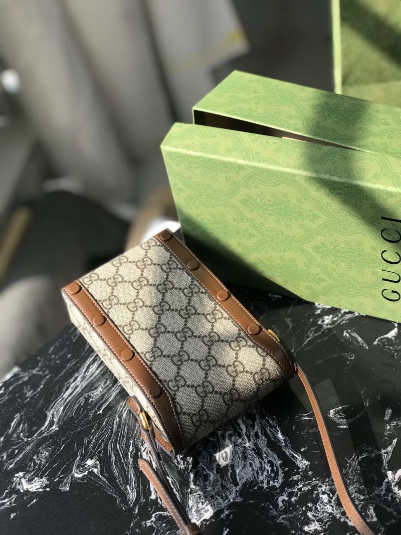 Мини-сумка Gucci Horsebit 1955 с монограммой