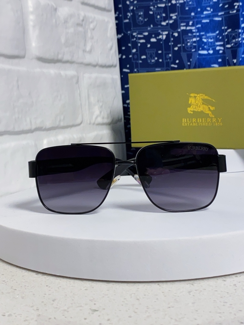 Солнцезащитные очки Burberry черные квадратные унисекс