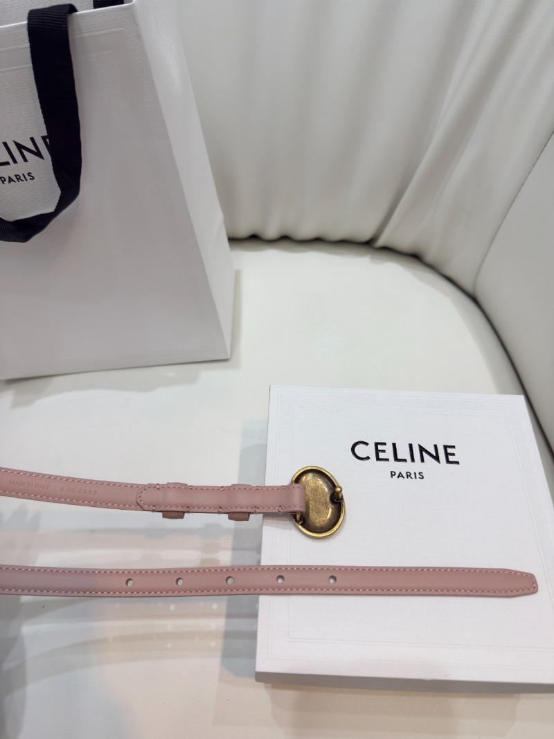 Ремень Celine Thin Plate, розовый