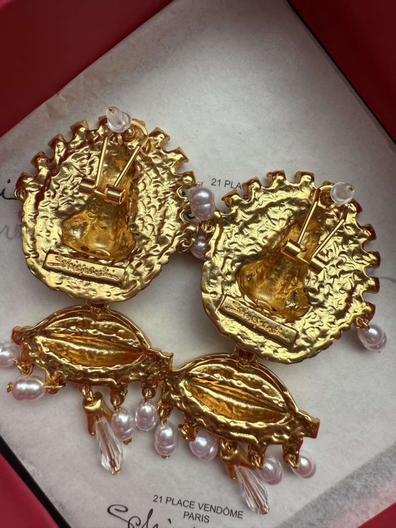 Серьги Schiaparelli с кристаллами и жемчугом