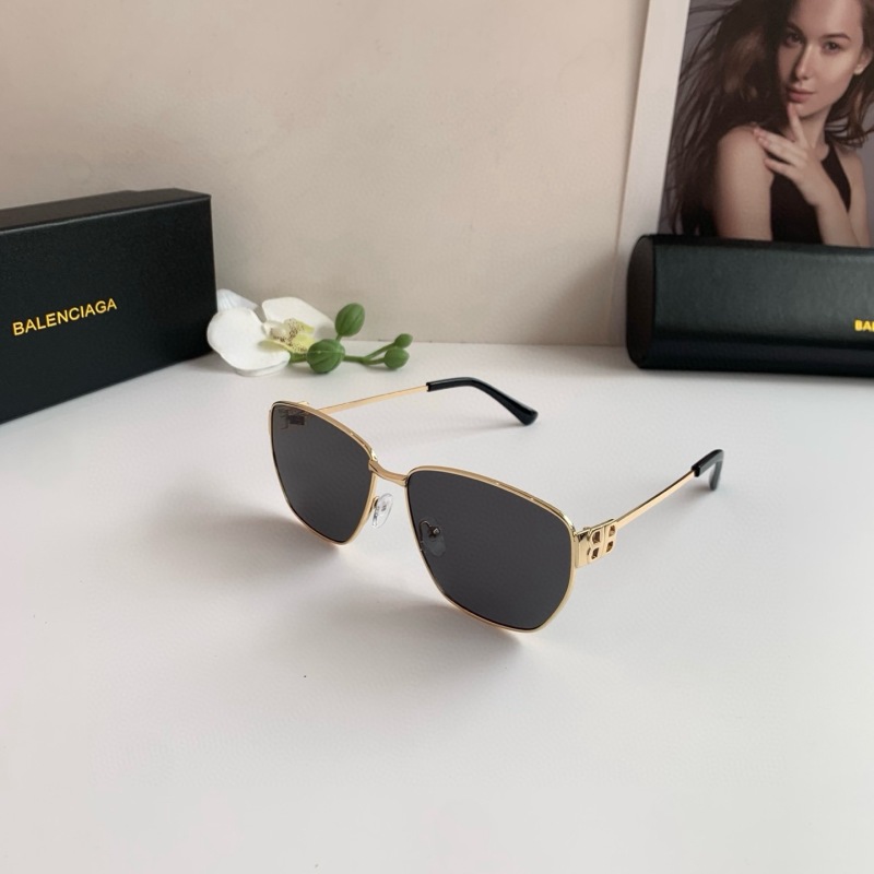 Солнечные очки Balenciaga, металлическая квадратная оправа