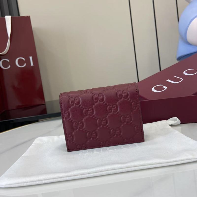 Портмоне Gucci бордовое с монограммой