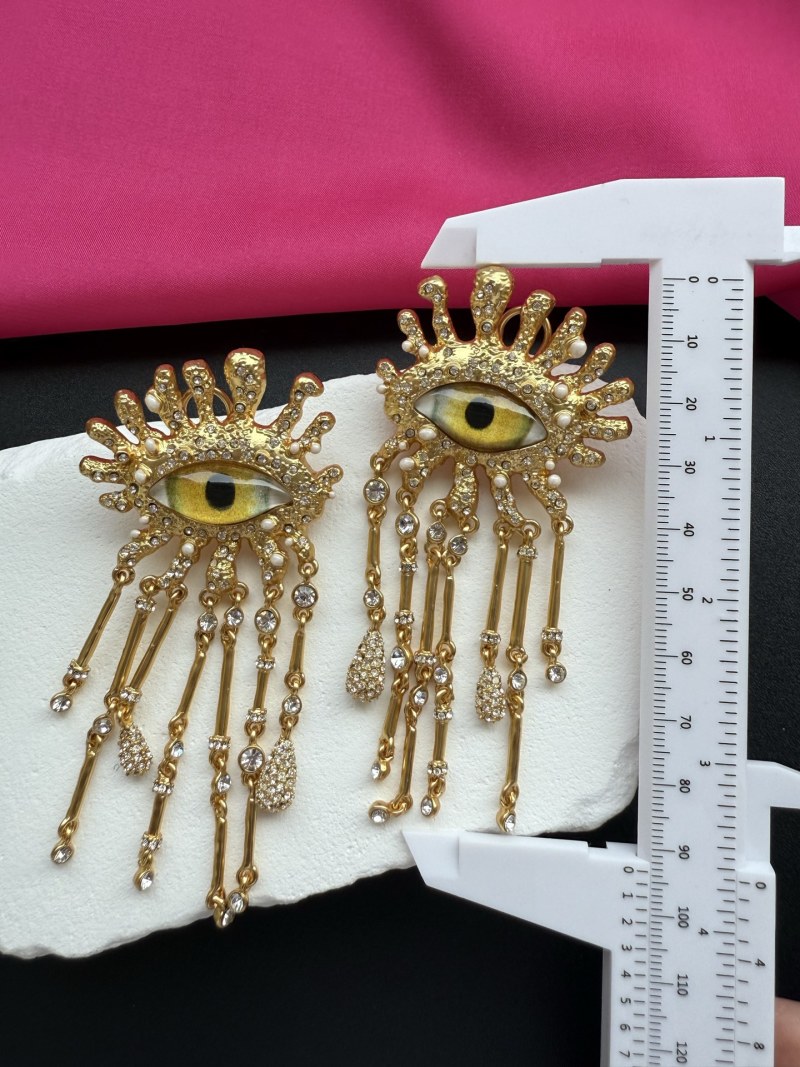 Серьги с глазом и кристаллами Schiaparelli