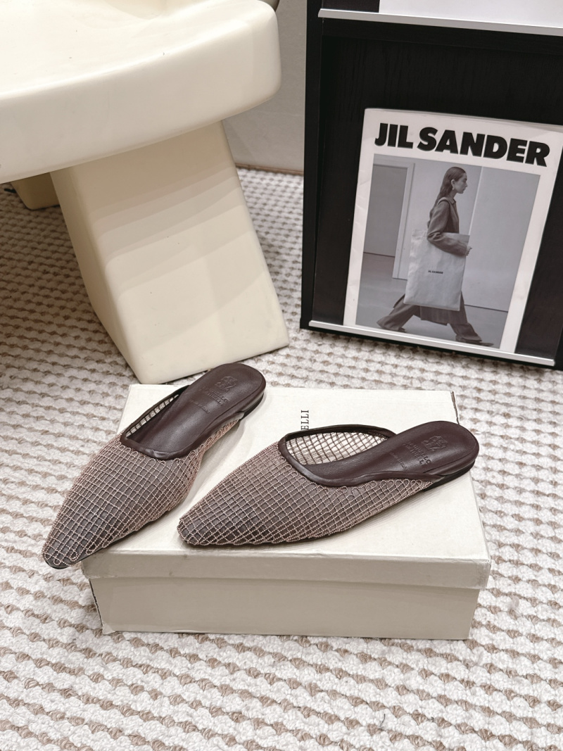 Мюли с сетчатой подошвой и декоративными стразами Jil Sander